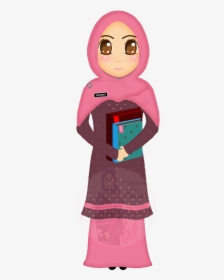 Muslim Teacher Cartoon Png, Transparent Png, Transparent PNG
