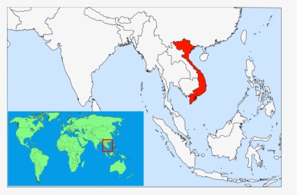 Vietnam Location On World Map, HD Png Download, Transparent PNG