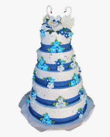 Blue Wedding Cake Png, Transparent Png, Transparent PNG