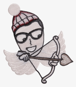 Cartoon Figure With The Arrow Of Cupid Embroidery Patch - Cartoon, HD Png Download, Transparent PNG