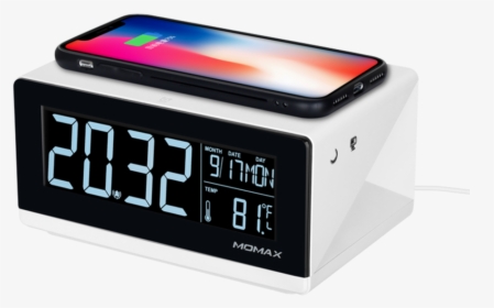 Clock Digital Clock With Wireless Charger - Momax Q Clock Digital Clock With Wireless Charger, HD Png Download, Transparent PNG