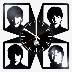 The Beatles Handmade Vinyl Record Wall Clock Fan Gift - Beatles Cover Art, HD Png Download, Transparent PNG