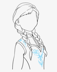 How To Draw Anna From Frozen - Frozen Anna Outline, HD Png Download, Transparent PNG