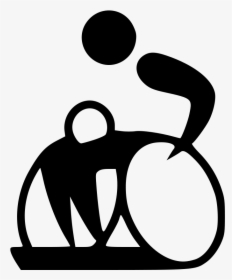 Vector Wheelchair Silhouette Back - Wheelchair Sports Clipart, HD Png Download, Transparent PNG