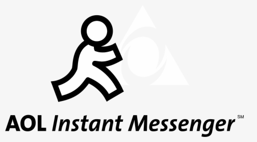 Aol Instant Messenger Logo Black And White - Aol Instant Messenger, HD Png Download, Transparent PNG