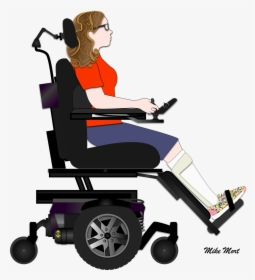 Grandma Clipart Wheelchair - Cerebral Palsy Power Wheelchair, HD Png Download, Transparent PNG