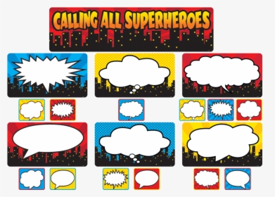 Tcr5825 Calling All Superheroes Mini Bulletin Board - Classroom Bulletin Board Superhero Theme, HD Png Download, Transparent PNG