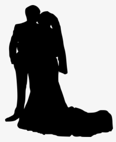 Bride And Groom Silhouette - Siluet Pengantin Muslim Hijab, HD Png Download, Transparent PNG