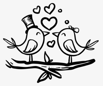 Love Birds Clipart Bride Groom - Love Birds Bride And Groom, HD Png Download, Transparent PNG