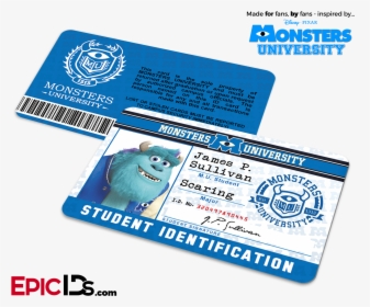 Monsters University Cosplay Student Id Card - Sully Monsters University Card, HD Png Download, Transparent PNG