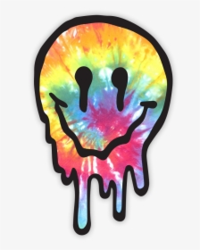 Drippy Face Tie Dye Sticker Clipart , Png Download - Tie Dye Stickers, Transparent Png, Transparent PNG