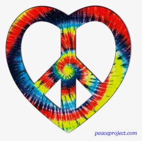 Letter Clipart Tie Dye - Tie Dye Heart Peace Sign, HD Png Download, Transparent PNG