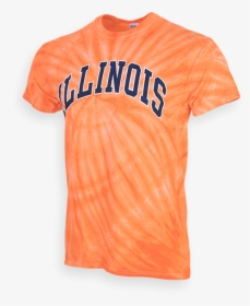 Illinois Orange Tie Dye T-shirt - Illinois T Shirts, HD Png Download, Transparent PNG