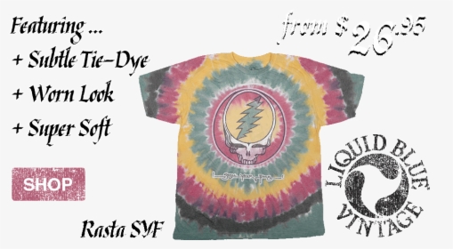 Transparent Tie Dye Png - Grateful Dead Vintage T Shirt Tie Dye, Png Download, Transparent PNG
