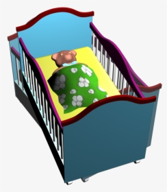 Kids Themed Video Clipart With Baby Crib And Teddy - Play, HD Png Download, Transparent PNG