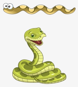 Clipart Snake Anaconda - Snake Cartoon, HD Png Download, Transparent PNG