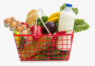 Groceries Png Hd - Shopping Basket With Groceries, Transparent Png, Transparent PNG