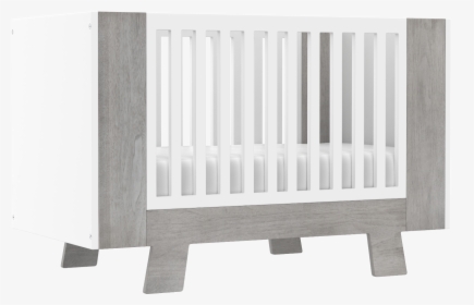 Pomelo Rustic Grey Walnut Modern Baby Crib - Modern Baby Bed Png, Transparent Png, Transparent PNG