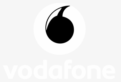 Vodafone Logo Black And White, HD Png Download, Transparent PNG
