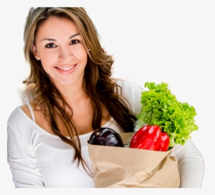 Girl Buying Vegetables And Fruits, HD Png Download, Transparent PNG