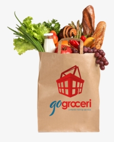 Gogroceri Offers Convenient On-line And Mobile Grocery - Christmas Grocery Bag, HD Png Download, Transparent PNG