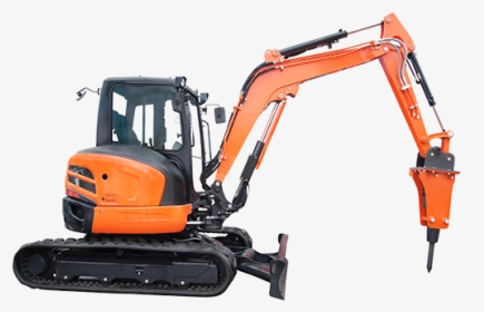Excavator And Peckers - Cartoon Excavator With Breaker, HD Png Download, Transparent PNG