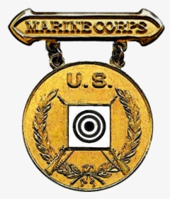 Former Usmc Gold Rifle Marksmanship Competition Badge - Marksman, HD Png Download, Transparent PNG