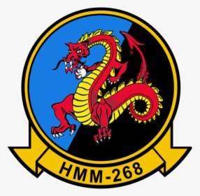 Usmc Hmm-268 Red Dragons Sticker Military, Law Enforcement - Hmm 268, HD Png Download, Transparent PNG