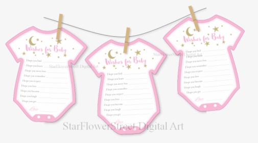 Clothesline Baby Shower Twinkle Star Moon Pink Gold - Cut Out Printable Baby Shower Decorations, HD Png Download, Transparent PNG