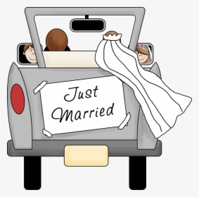 Con Caricaturas Para Bodas - Just Married Greeting Card, HD Png Download, Transparent PNG
