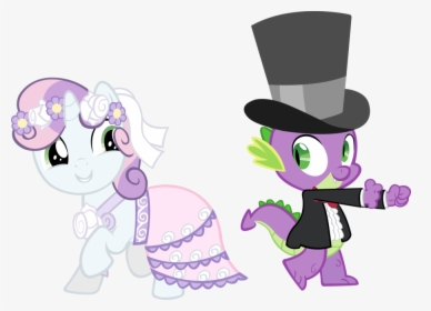 Rarity Rainbow Dash Princess Cadance Pony Spike - Mlp Sweetie Belle X Spike, HD Png Download, Transparent PNG