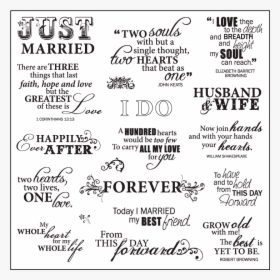 Just Married Sayings, HD Png Download, Transparent PNG