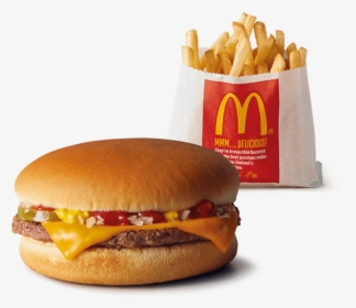 Title - Mcdonalds Burger And Fries, HD Png Download, Transparent PNG