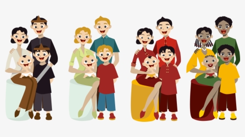 Illustration Members Cartoon Family Free Hq Image Clipart - Family Members Cartoon Png, Transparent Png, Transparent PNG
