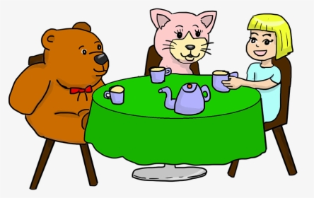 Tea, Tea Party, Playing, Toy, Pretend, Imaginary - Cartoon, HD Png Download, Transparent PNG