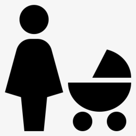 The Icon Shows A Mother Standing Next To Her Baby In - Baby And Mother Icon Png, Transparent Png, Transparent PNG