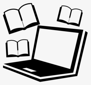 Computer And Books Studying Tools - Laptop And Books Icon, HD Png Download, Transparent PNG