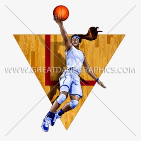 Basketball Girl Clipart - Layups For Girls Basketball, HD Png Download, Transparent PNG
