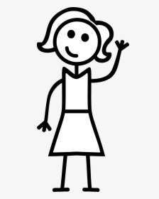 Stick Person Girl Clipart Clipart Panda Free Clipart - Girl Stick Figure Png, Transparent Png, Transparent PNG
