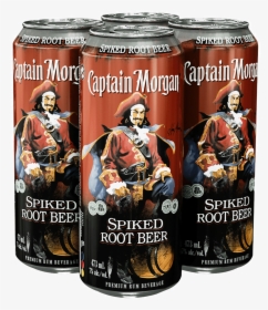 Captain Morgan Spiked Root Beer 4 X 473 Ml - Captain Morgan Root Beer, HD Png Download, Transparent PNG