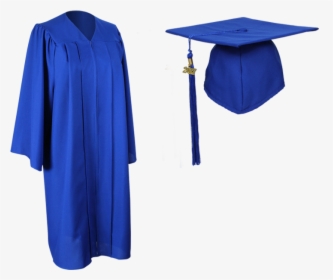 Blue Graduation Cap And Gown - Academic Dress, HD Png Download, Transparent PNG