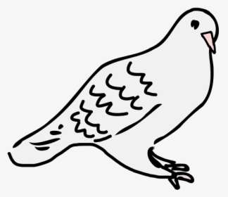 Dove Is Sitting - Sitting Dove Clipart Black And White, HD Png Download, Transparent PNG