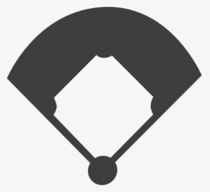 Baseball Field Clip Art - Black Baseball Diamond Clipart, HD Png Download, Transparent PNG