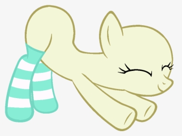 My Little Pony Base 27 Stretching In Socks By Drugzrbad-d663gh2 - Base My Little Pony, HD Png Download, Transparent PNG