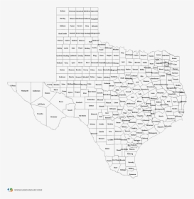 Texas Outline With Counties, HD Png Download, Transparent PNG