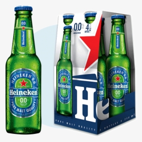 0 4-bottle Pack - 0.0 Heineken, HD Png Download, Transparent PNG