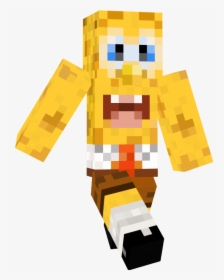 Minecraft Spongebob Png - Spongebob Minecraft Skin Nova, Transparent Png, Transparent PNG