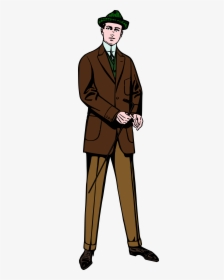 Man In Brown/green Suit Clip Arts - Suit Man Cartoon Png, Transparent Png, Transparent PNG