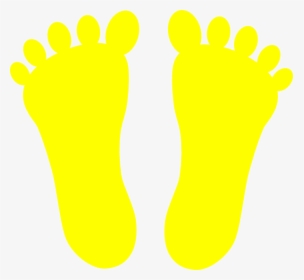 Footsteps Clipart - Baby Footprints Yellow Background, HD Png Download, Transparent PNG