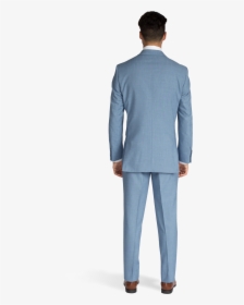Light Blue Suit Back View - Man With Blue Suit Png, Transparent Png, Transparent PNG